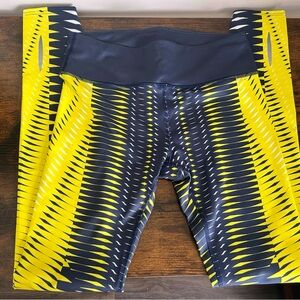 Yellow and Blue Patterned Leggings